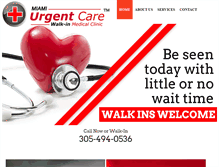 Tablet Screenshot of miamiurgentcare.com